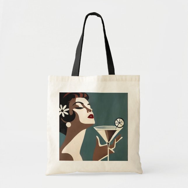 Tote Bag L'art moderne du milieu du siècle La DIva Martini (Devant)
