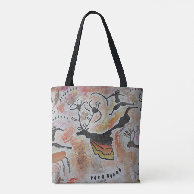 Tote Bag L'art rupestre Abstrait (Dos)