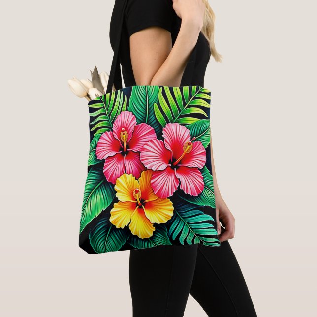 Tote Bag L'art tropical des Hibiscus (De près)