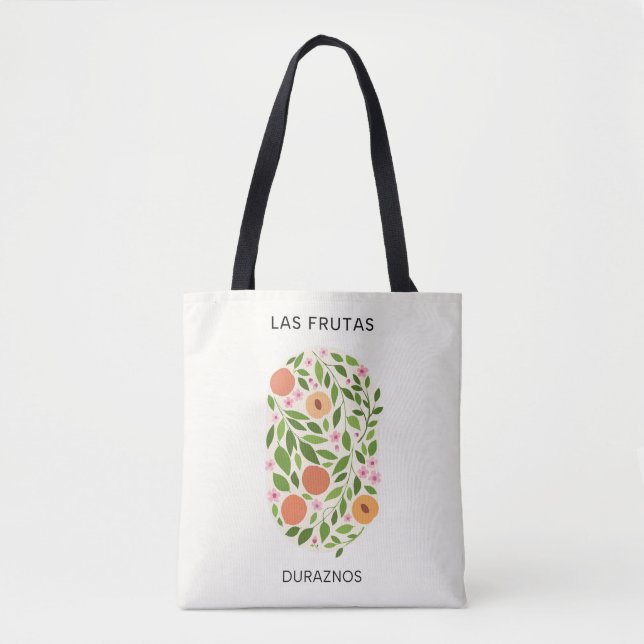 Tote Bag Las Frutas : Duraznos - Marché de la Pêche (Devant)