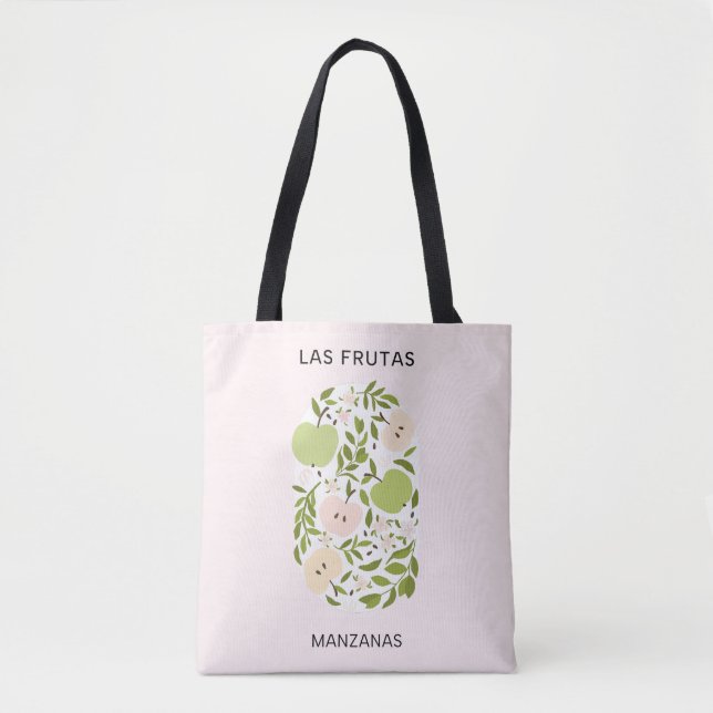 Tote Bag Las Frutas : Manzanas - marché aux pommes (Devant)