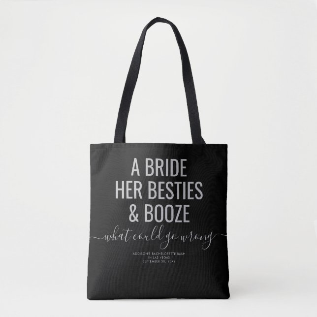 Tote Bag Las Vegas Bachelorette Amusante Mariée Besties Boo (Devant)