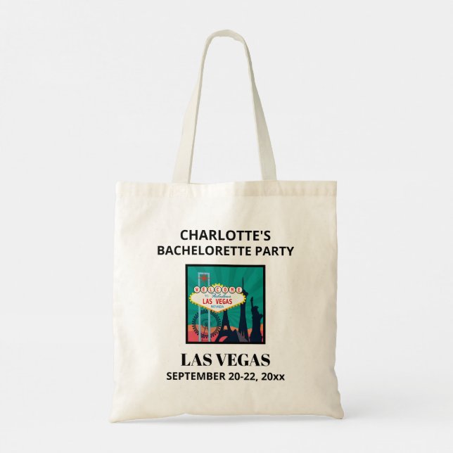 Tote Bag Las Vegas Bachelorette Party Favoriser le voyage d (Dos)
