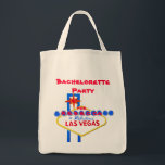 Tote Bag Las Vegas Bachelorette Party personnalisée<br><div class="desc">Fête de bachelorette Las Vegas privilégiez le sac fourre-tout personnalisé ou customisez cet article de signe de bienvenue Las Vegas pour tout événement spécial dans cette destination célèbre.</div>