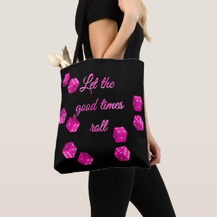 Tote Bag Las Vegas Casino Dice Rose Laisser Bon Temps Roll