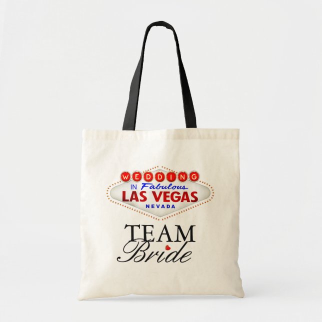 Tote Bag Las Vegas épousant la jeune mariée d'équipe (Devant)