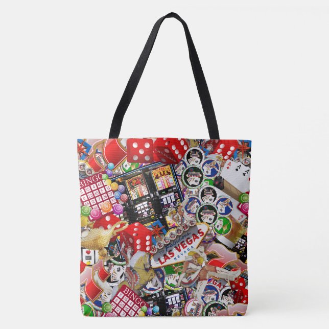 Tote Bag Las Vegas Icons - Gamblers Delight (Devant)
