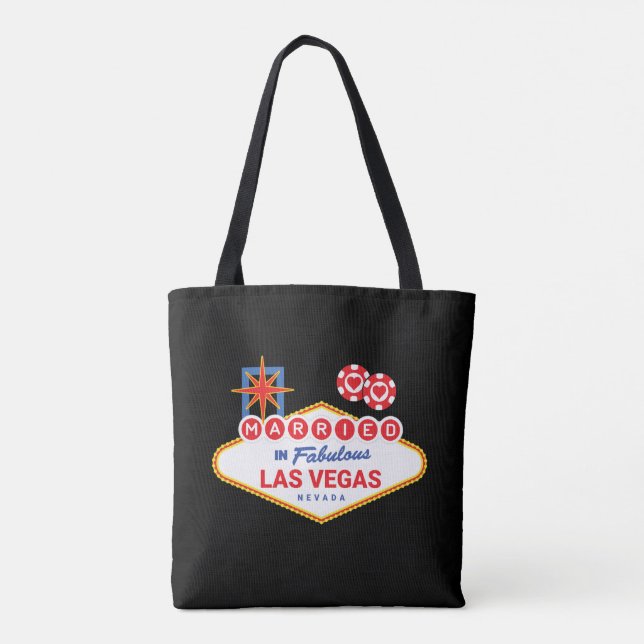 Tote Bag Las Vegas Mariage - Couple marié à Las Vegas (Dos)