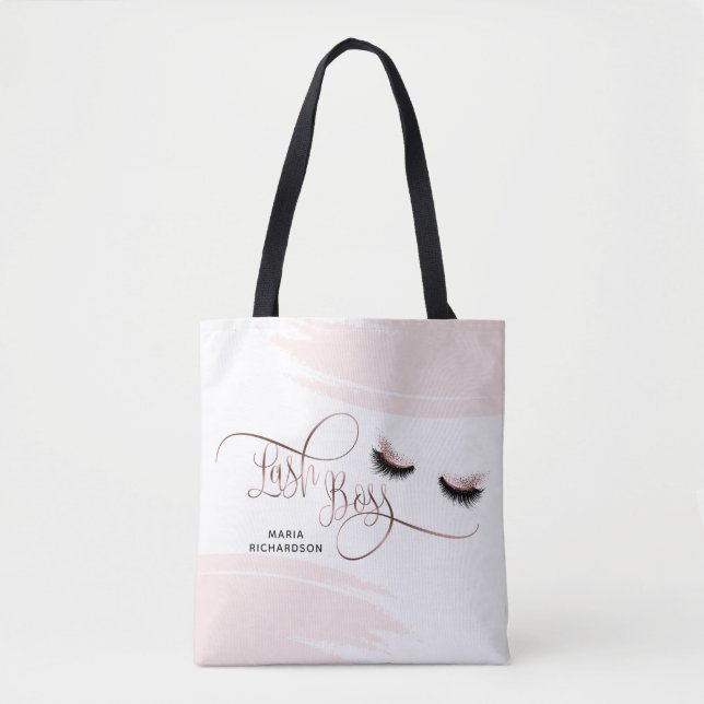 Tote Bag Lashes rose Gold (Devant)