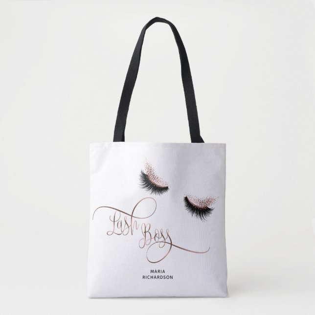 Tote Bag Lashes rose Gold (Devant)