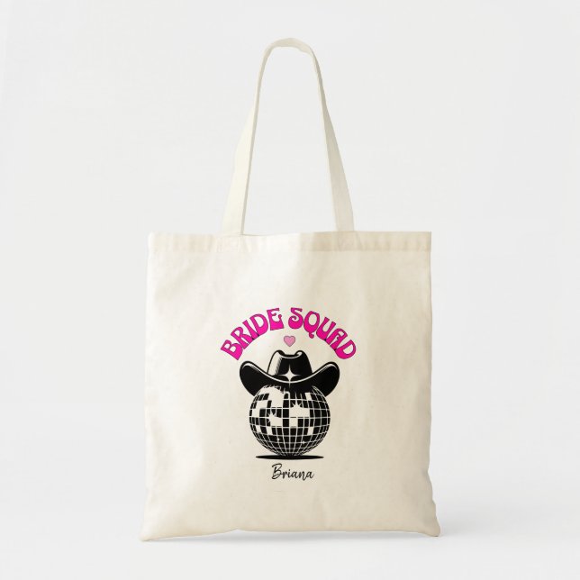 Tote Bag last disco bride squad 70s bachelorette party  (Devant)