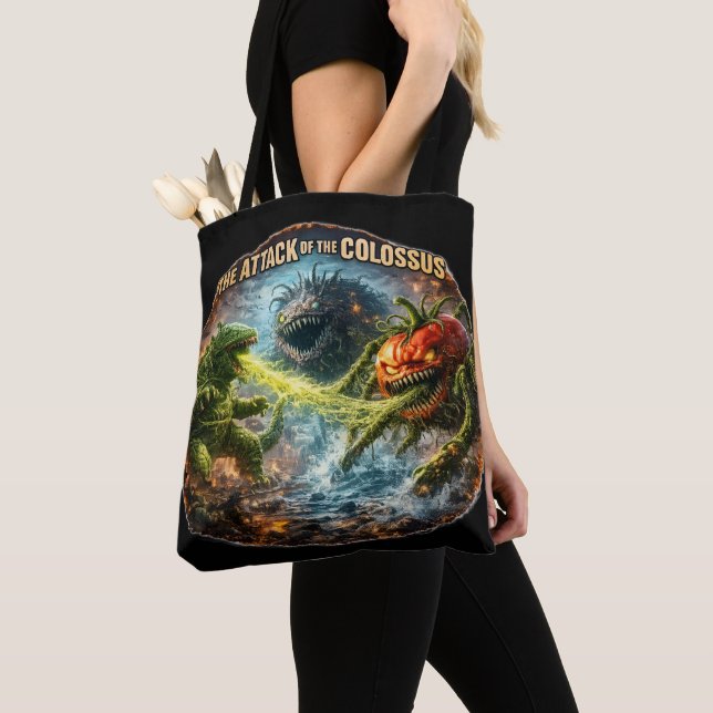 Tote Bag L'attaque du légume mutant colossal de taille moye (De près)