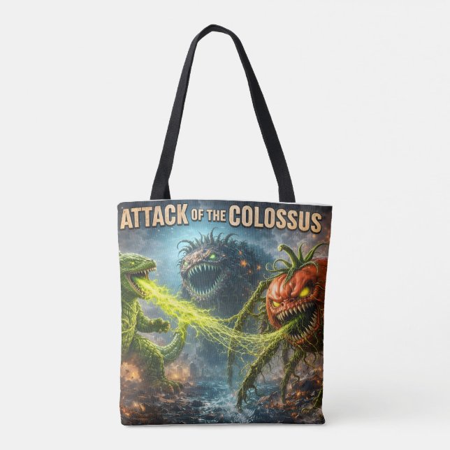 Tote Bag L'attaque du légume mutant Colossus partout (Dos)