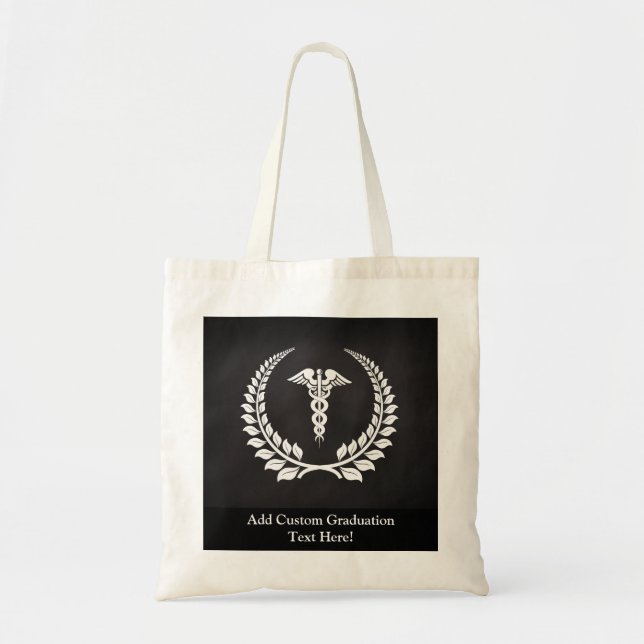 Tote Bag Laurier Médicale de caducée (Devant)