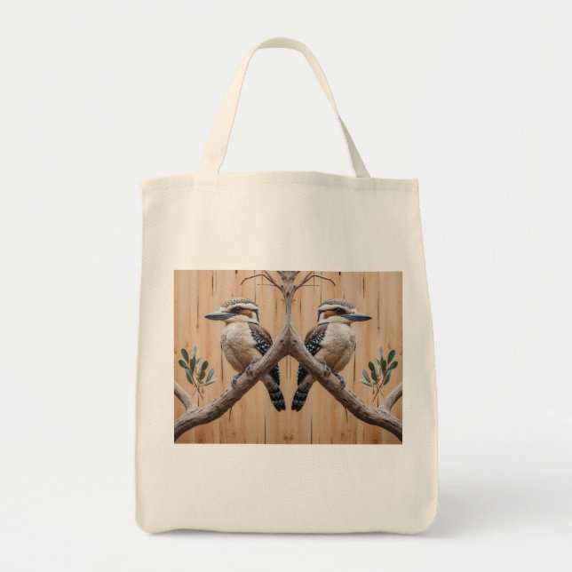 Tote Bag L'Australie Kookaburra dans un arbre Art de la fau (Devant)