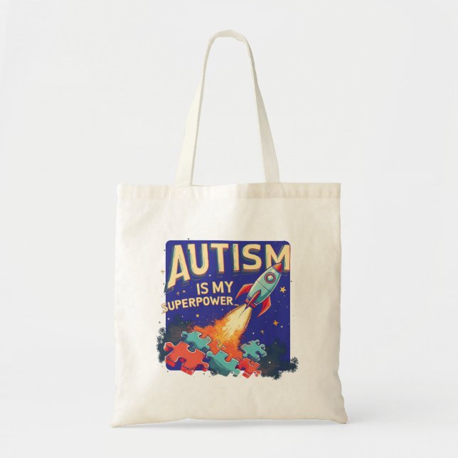 Tote Bag L'autisme est ma superpuissance (Devant)