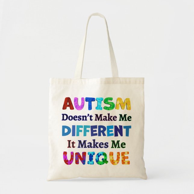TOTE BAG L'AUTISME ME REND UNIQUE (Devant)
