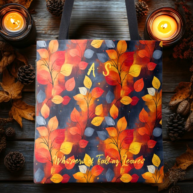Tote Bag L'automne avec les murmures de la chute Feuille Ch (Créateur téléchargé)