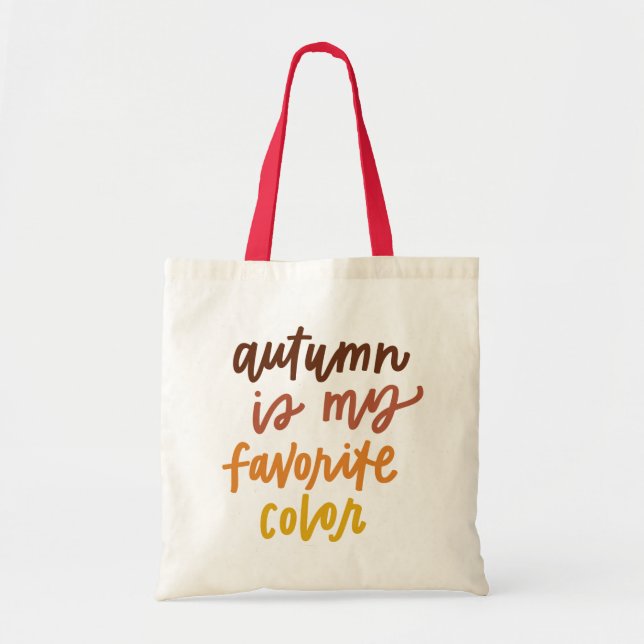 Tote Bag "L'automne est ma couleur préférée" (Devant)