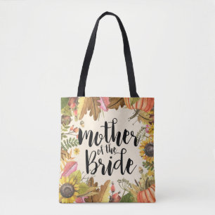 Tote Bag L'automne laisse Citrouille Mariage mère de l'épou