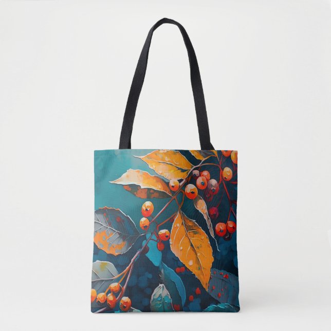 Tote Bag L'automne laisse de l'huile peinte. Nature feuilla (Devant)
