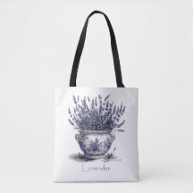 Lavande en bleu de Delft, personnalisable 