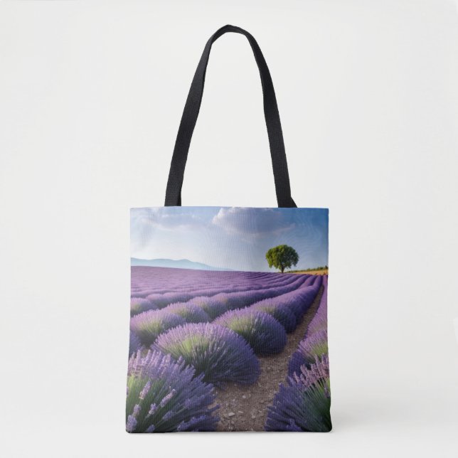 Tote Bag Lavande Nature Extérieur Paysage Calme Tranquille (Devant)