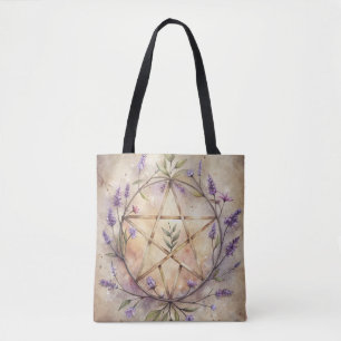 Tote Bag Lavande & Pentacle Fourre-tout - Jardins de sorciè