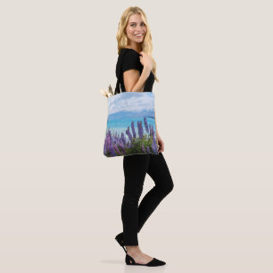 Tote Bag lavande sur le lac