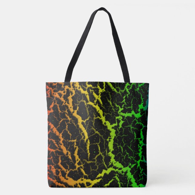 Tote Bag Lave de l'espace craqué - Rainbow ROYGB (Devant)