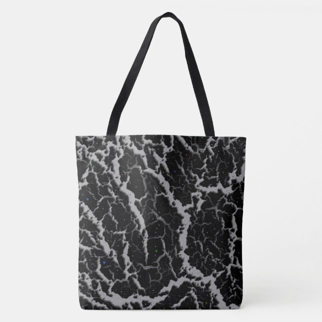 Tote Bag Lave de l'espace fissuré - Argent (Devant)