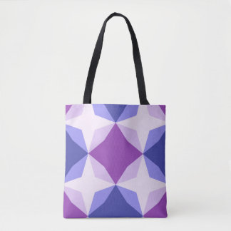 Tote Bag Lavender Diamond Motif