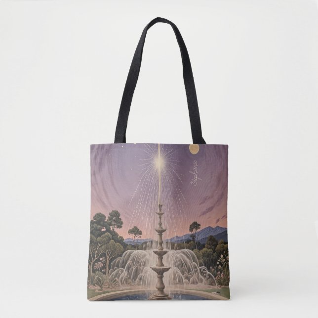 Tote Bag Lavender Fountain's Lullaby Personnalisé (Devant)