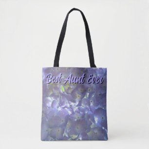 Tote Bag Lavender Hydrangeas violet fleuri meilleure tante 