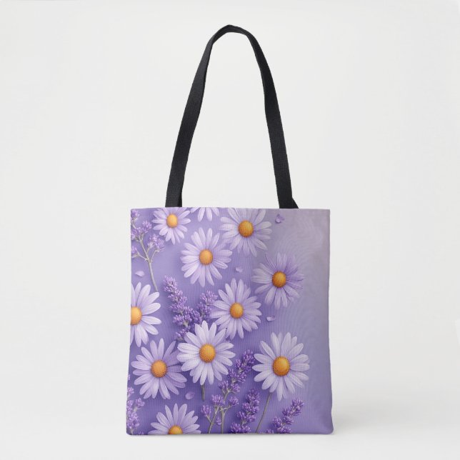 Tote Bag Lavender Love & Daisy Charm Fourre-tout (Devant)