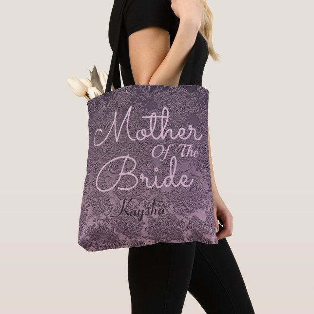 Tote Bag Lavender Mauve Violet Mariage Mère De La Mariée (De près)