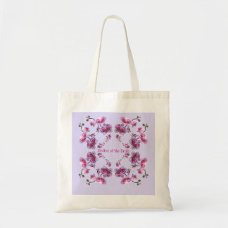 Tote Bag Lavender Orchidées Nom de texte personnalisé Maria