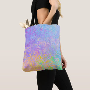 Tote Bag Lavender Sunrise Pastel Neon Encre d'alcool Abstra