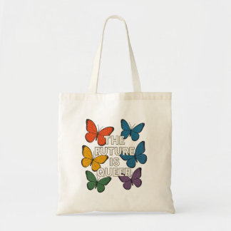 Tote Bag L'Avenir Est Queer - Papillons arc-en-ciel
