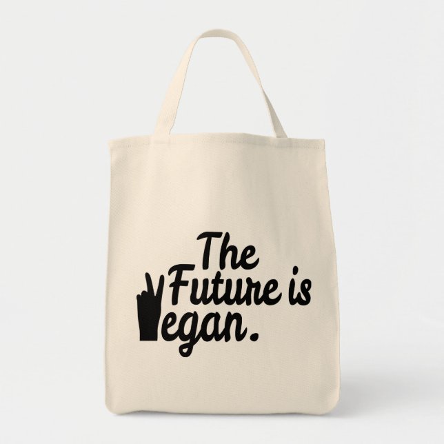 TOTE BAG L'AVENIR EST VEGAN. (Devant)