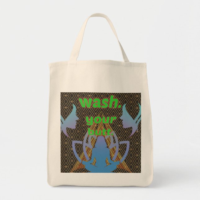 Tote Bag Lavez Votre Derrière (Devant)