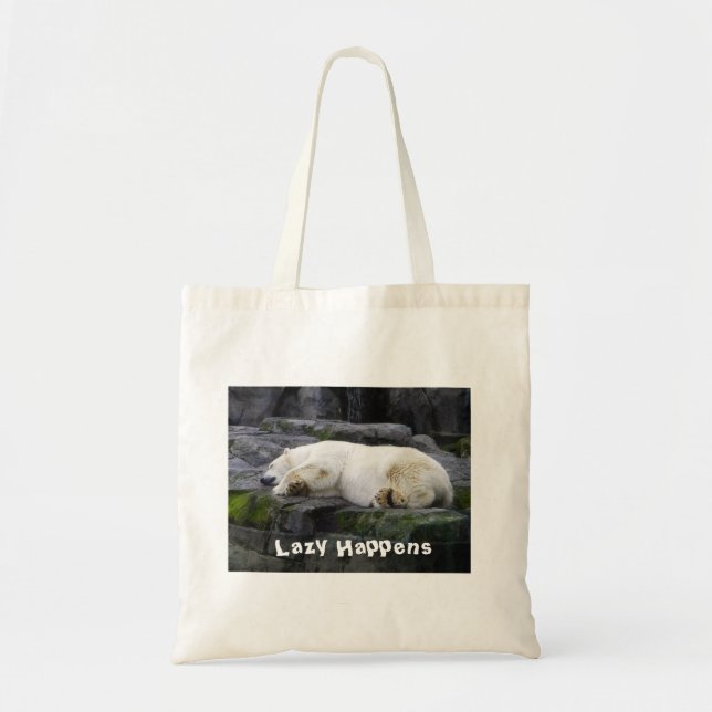 Tote Bag Lazy arrive Ours Polaire (Devant)