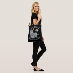 Tote Bag Lazy Bones - Procrastination King Funny Skeleton