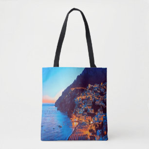Tote Bag ldp POSITANO Côte Amalfi - coucher de soleil pris