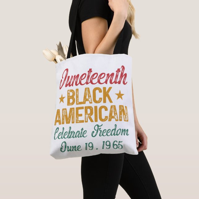 Tote Bag Le 19ème Cool de la liberté de l'Amérique noire cé (De près)