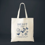 Tote Bag Le Bach Club Beach Wedding Bachelorette Party<br><div class="desc">Faites un peu de plaisir à votre prochaine soirée de bachelorette avec ce magnifique design de soirée de bachelorette de plage. Que vous fêtiez une balade à la plage, une douche nuptiale, des vacances pour filles ou un fiançailles d'amis, ce design personnalisé de bachelorette de plage est l'ajout parfait à...</div>