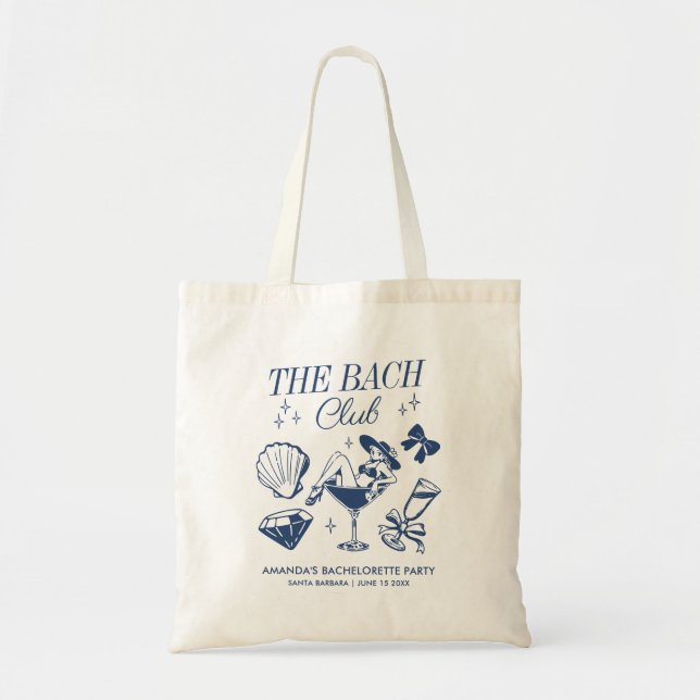 Tote Bag Le Bach Club Beach Wedding Bachelorette Party (Devant)