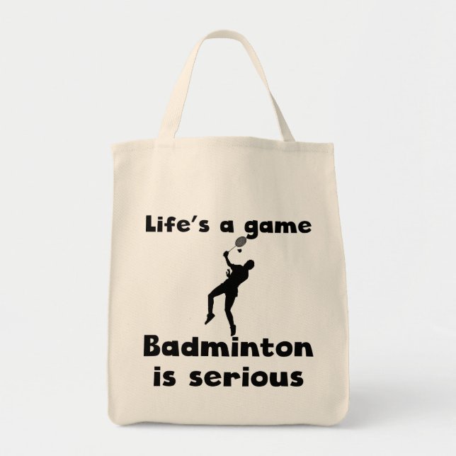 Tote Bag Le badminton est sérieux (Devant)