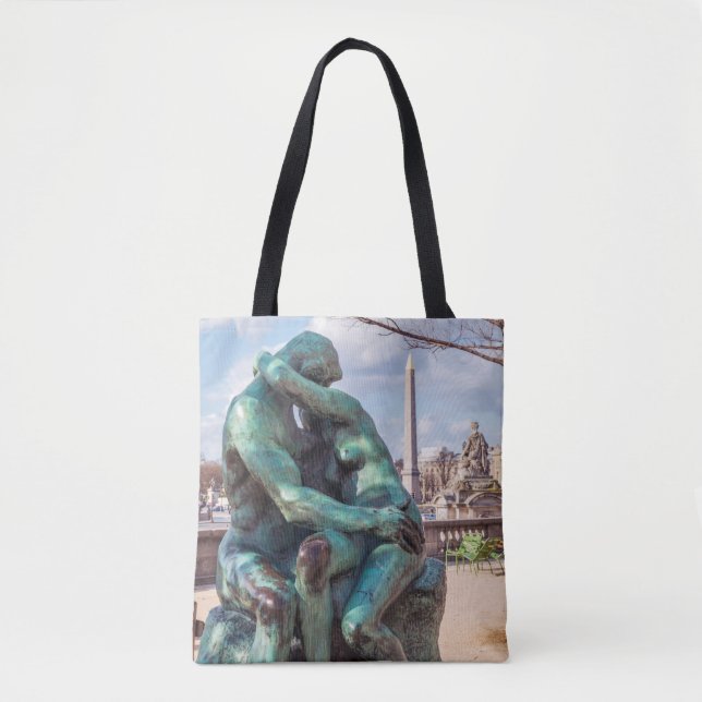Tote Bag Le baiser d'Auguste Rodin aux Tuileries, Paris (Devant)