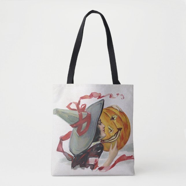Tote Bag Le baiser de la sorcière : Jack-o'-lantern à Hallo (Devant)